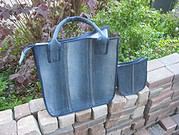 Tote bag aus Kinderjeans und altem Bettbezug