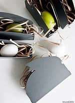 Osternester aus Papier (Hasensilhouetten)