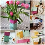 "Blumenvase aus einer Milchpackung "