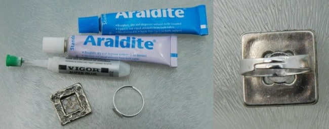 Aus alten Knöpfen Ringe basteln