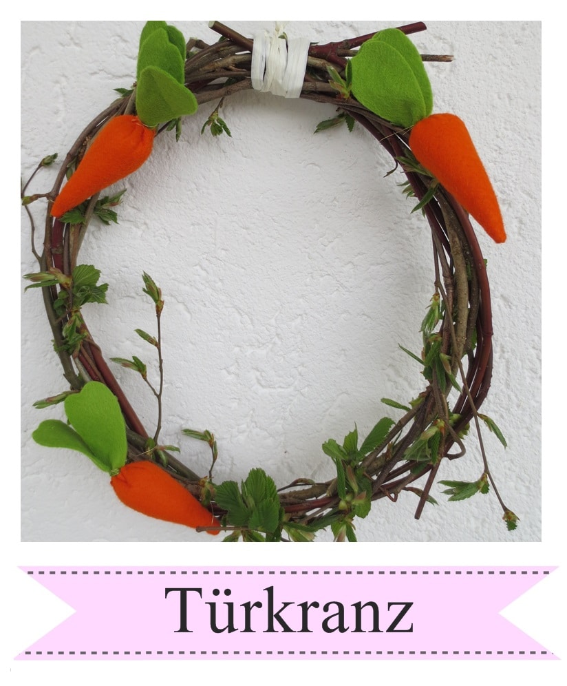 Süßer Karotten Tür Kranz
