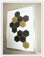 Wandbild aus einem Sechseck