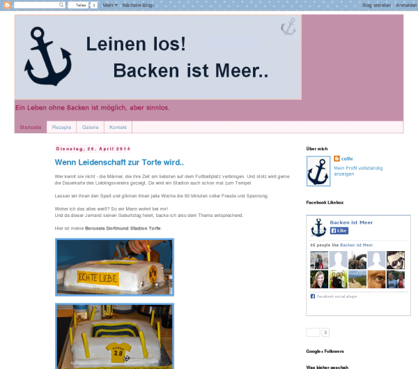Leinen los! Backen ist Meer.. Leinen los! Backen ist Meer..