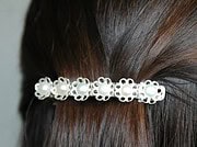 Haarspange mit Zuchtperlen basteln