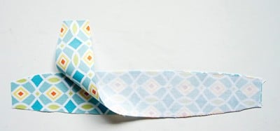 Bunte Paspel mit geometrischem Muster, ideal für Näh- und Bastelarbeiten, passend zum Sew Along Tag 2 - Paspel, Henkel und Schleife.