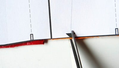 Nähen eines Plissees mit Innentasche, Stoff, Nähwerkzeug, präzise Markierungen, für DIY Nähprojekt im Rahmen des Sew Along Tag 3.