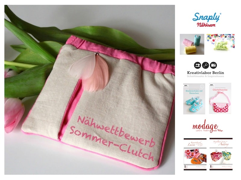 Sommer-Clutch mit Federverschluss