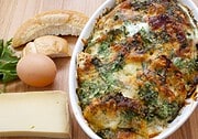 Resteverwertung – Schinken-Käse-Brotauflauf