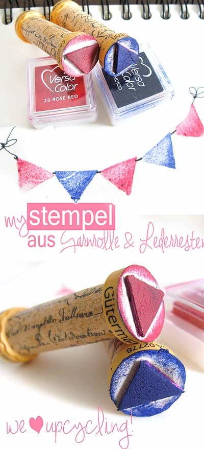 DIY Stempel aus Garnrollen