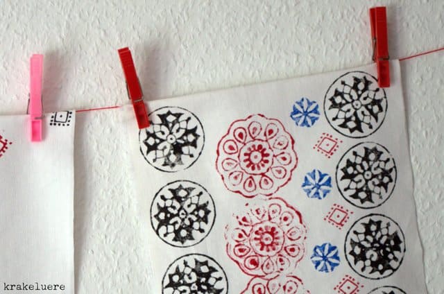 Kalamkari – Stoffdruck mit indischen Stempeln