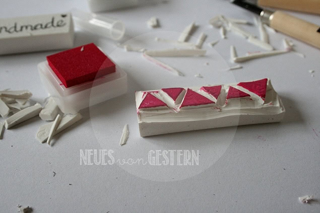 Stempel aus Radiergummi DIY