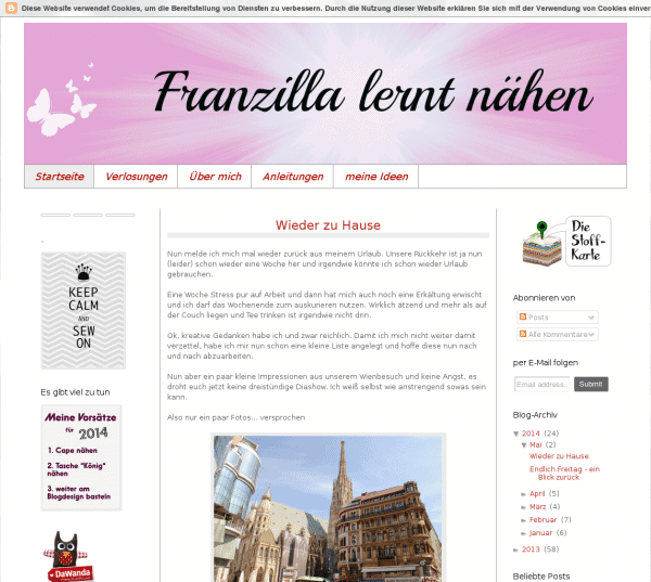 Franzilla lernt nähen