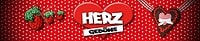 Kreatives Herz-Design mit Stoffherz und Polka-Dots-Muster, ideal für handgemachte Geschenke und Dekorationen bei Handmade Kultur.