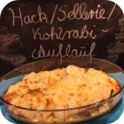 Kohlrabi/Sellerie/Hack-Auflauf