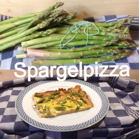 Spargelpizza