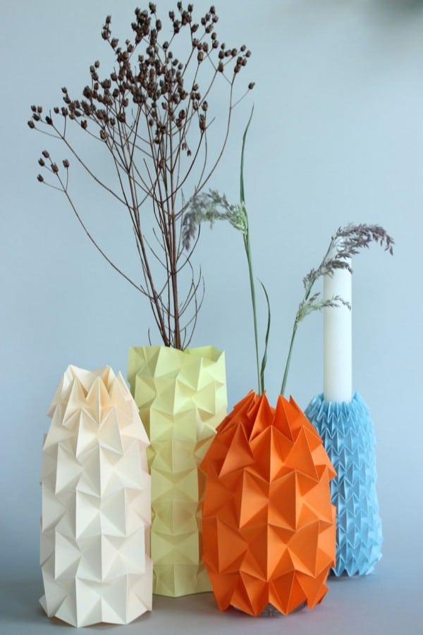 DIY – Gefaltete Magic Ball Vasen für den Frühling