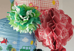 DIY Wabenbälle und Pompoms zum Selbermachen