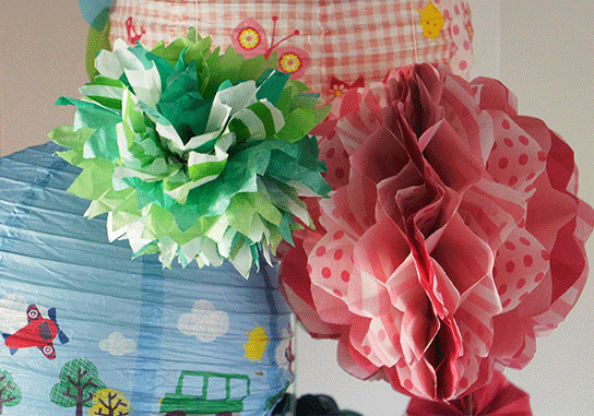 DIY Wabenbälle und Pompoms zum Selbermachen
