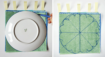 Schritt-für-Schritt-Anleitung zum Basteln von Wabenbällen und Pompoms mit Papier, inklusive Zeichnung und Schneideanleitung für kreative Dekorationen.