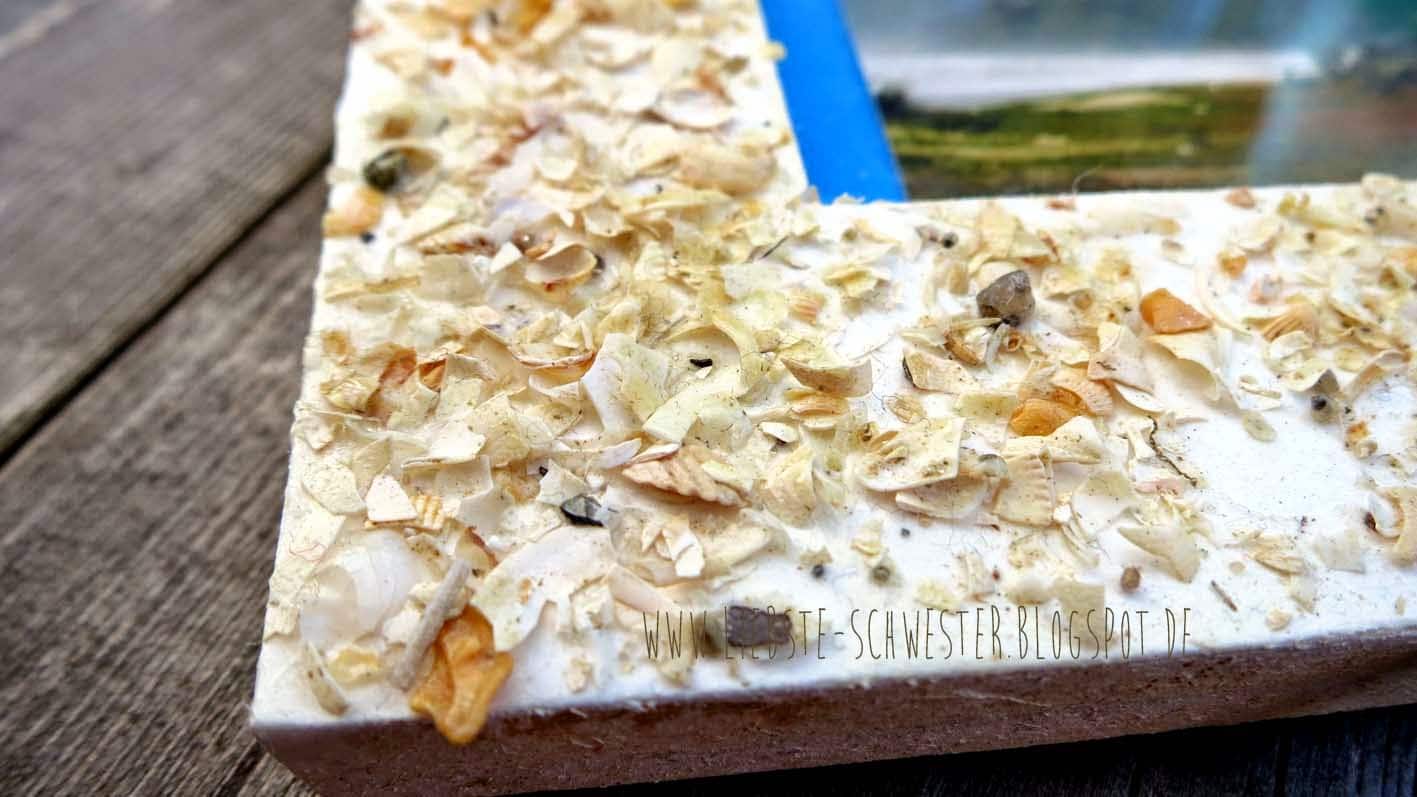 DIY Sommer Sand und Strand Bilderrahmen