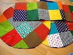 Patchworksitzkissen in verschiedenen Größen