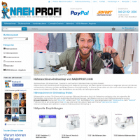 Der Nähmaschinen-Onlineshop von NAEHPROFI.COM mit großer Auswahl an Nähmaschinen, Stickmaschinen, Coverlock, Overlock verschiedener Marken
