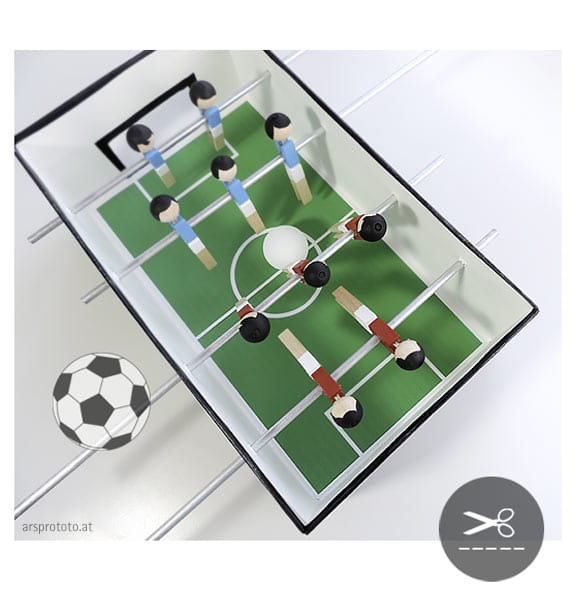 Upcycling Mini-Tischfußball