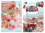Beeren-Wasser mit Früchte Eiswürfel