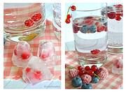 Beeren-Wasser mit Früchte Eiswürfel