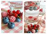 Beeren-Wasser mit Früchte Eiswürfel