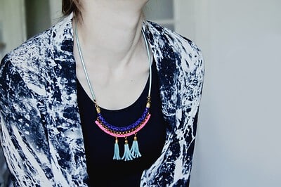 Leder Statement Kette