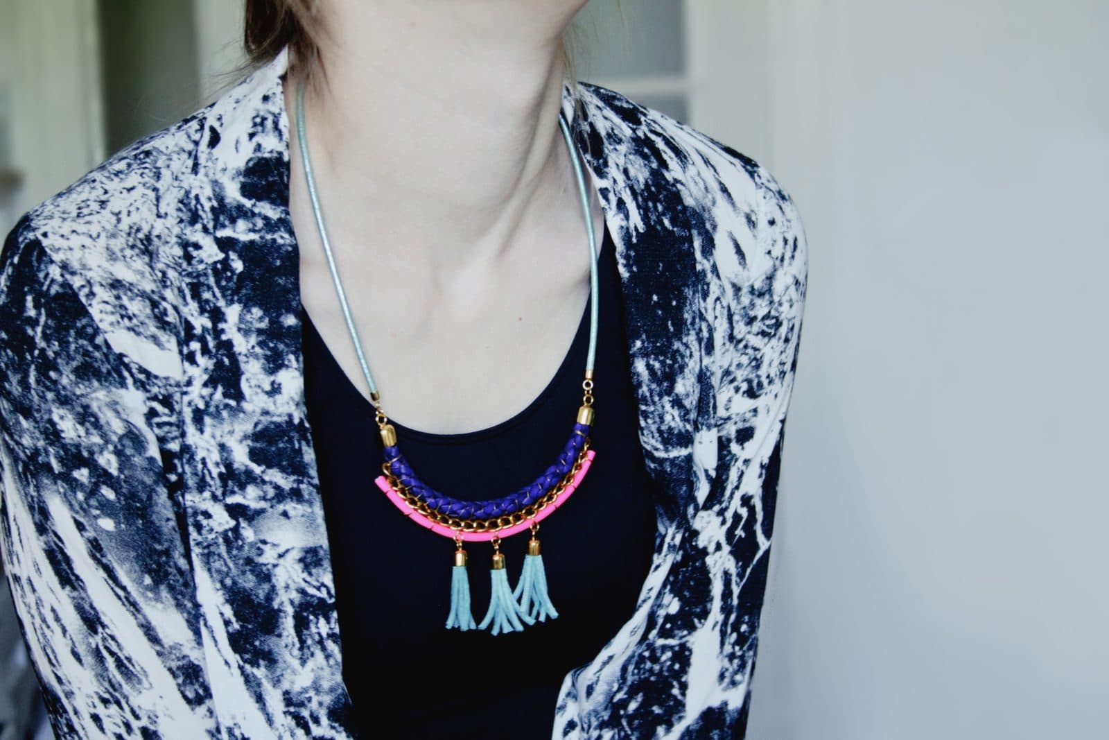 Leder Statement Kette