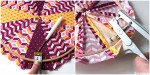 Stickrahmen Uhr im Patchwork-Look