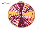 Stickrahmen Uhr im Patchwork-Look