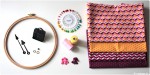 Stickrahmen Uhr im Patchwork-Look