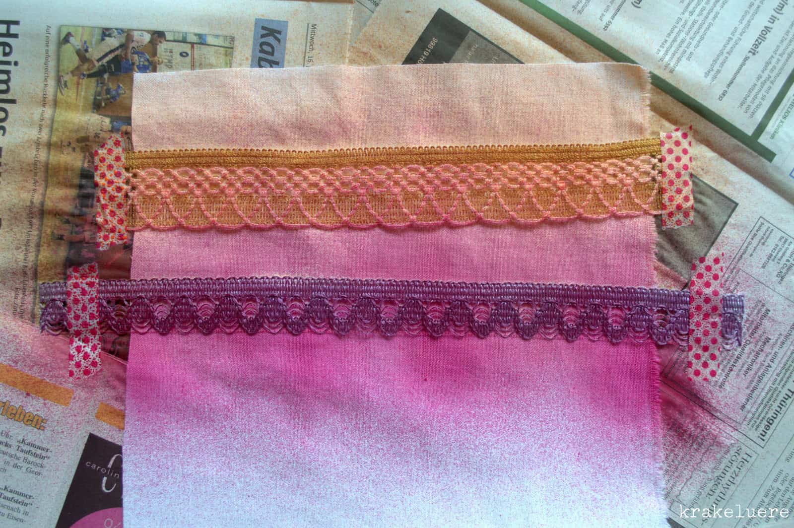 Experimente mit Textilsprühfarbe!
