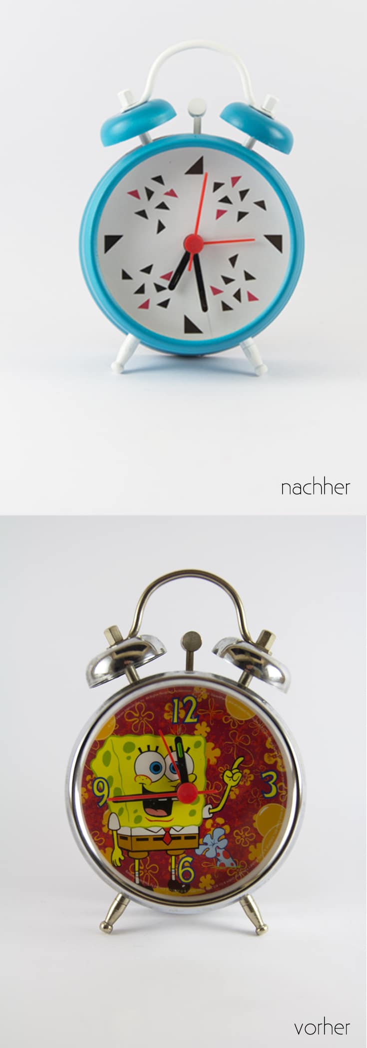 Before+After: Wecker im Spongebob-Look ade