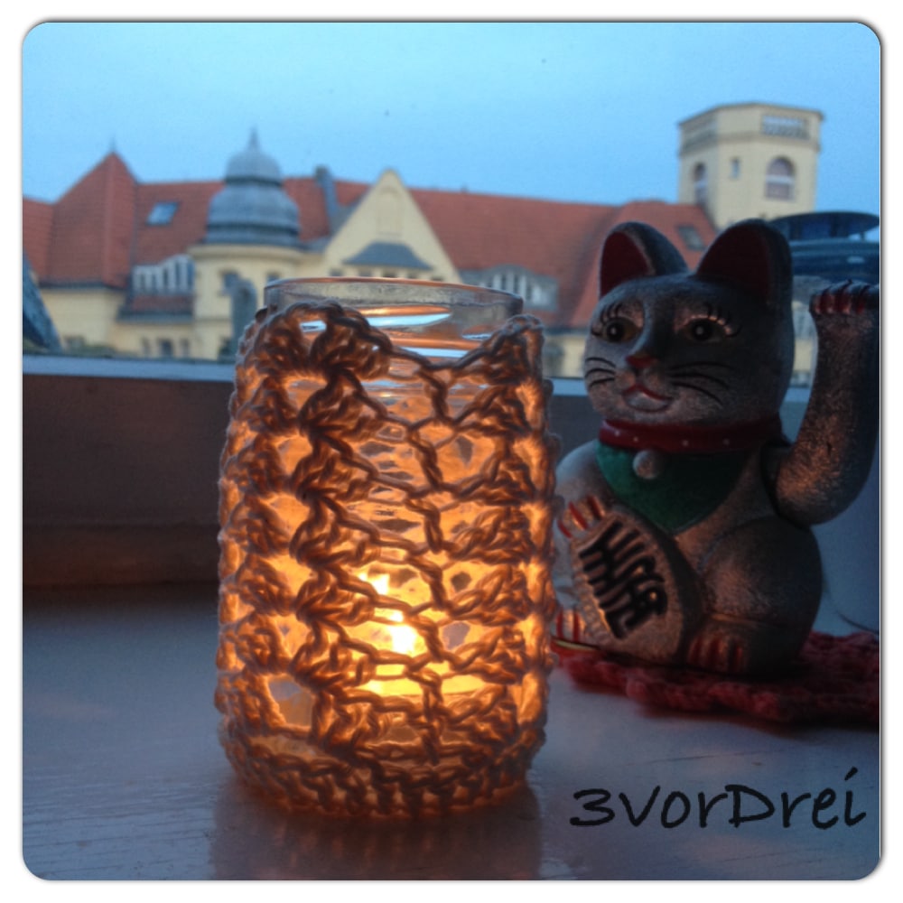 DIY-Anleitung: Gehäkeltes Windlicht