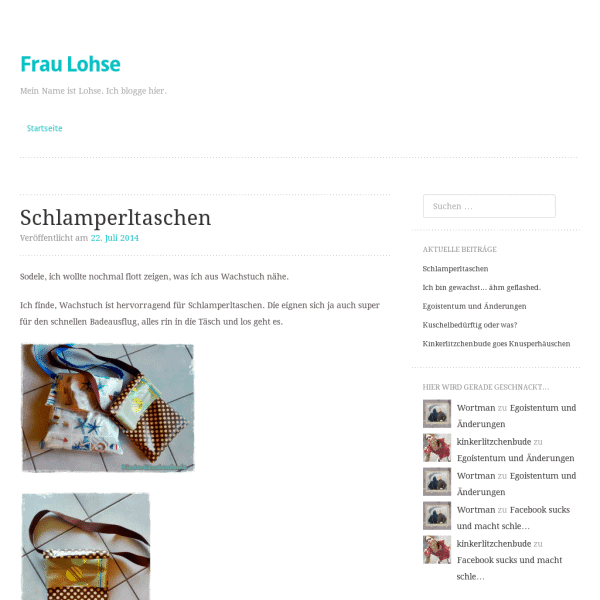 Mein Name ist Lohse, ich blogge hier….