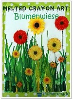Melted Crayon Blumenwiese