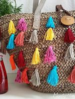 Bunte Basttasche