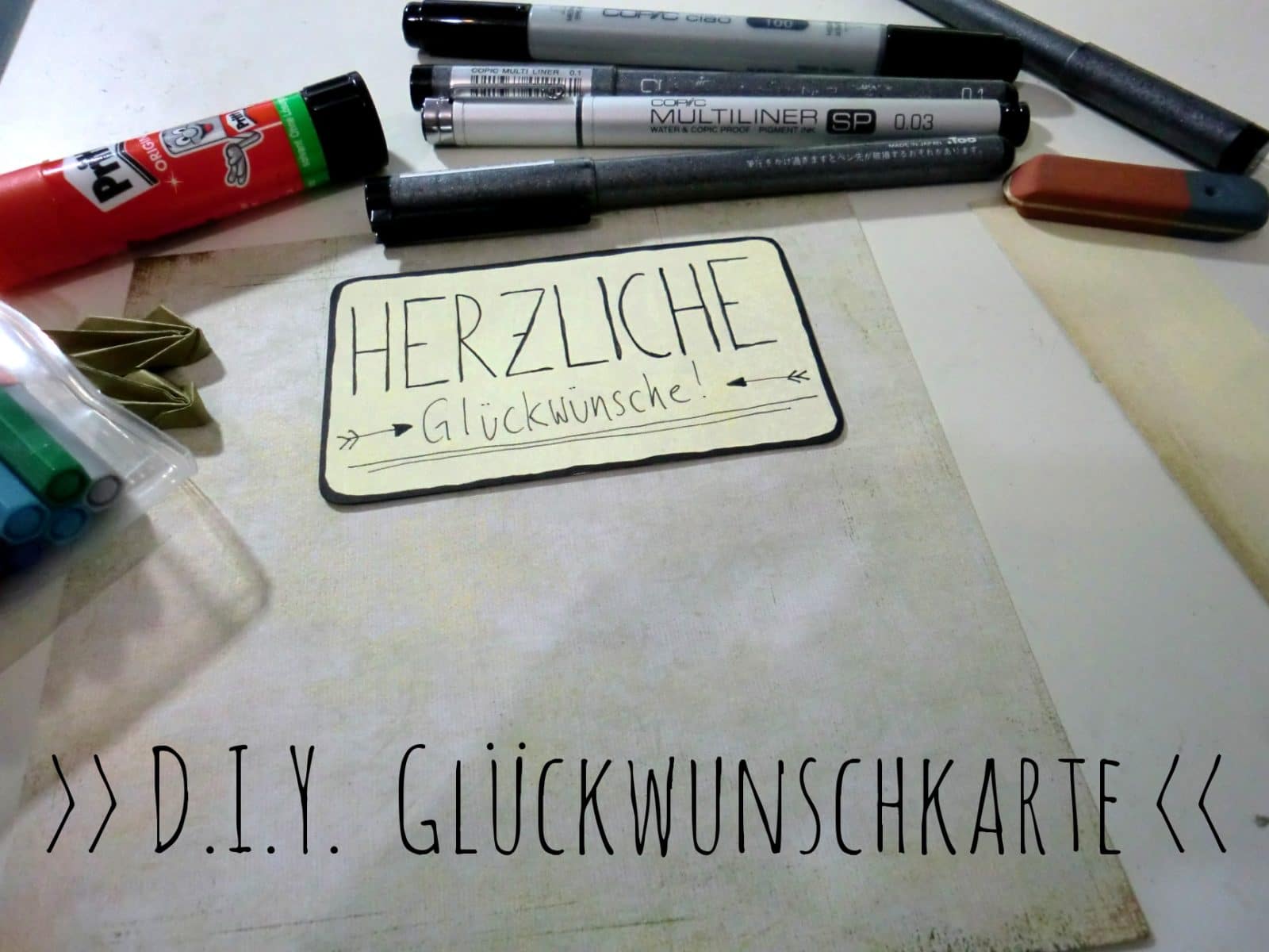 D.I.Y. Geschenkbox und Glückwunschkarte