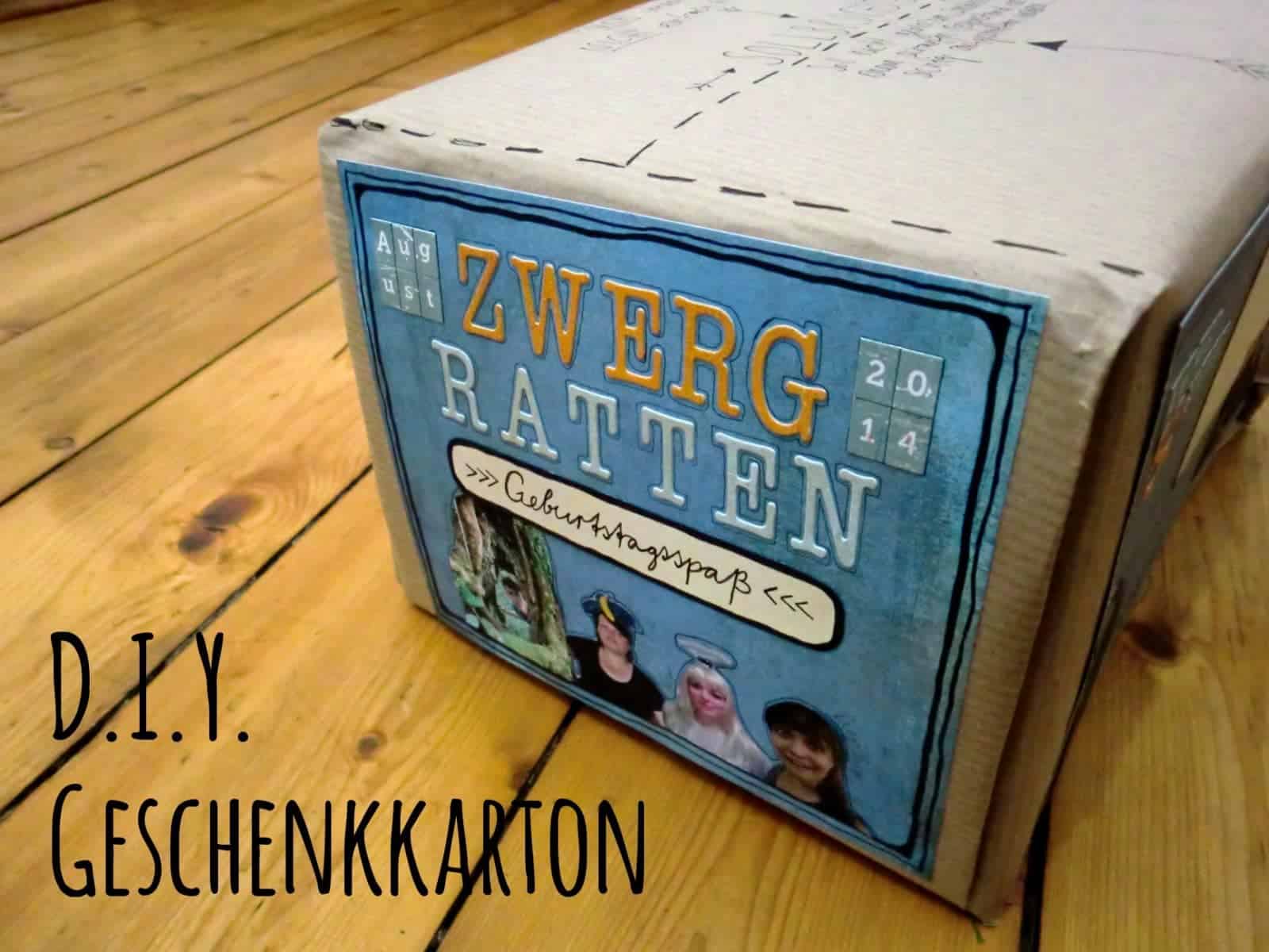 D.I.Y. Geschenkbox und Glückwunschkarte