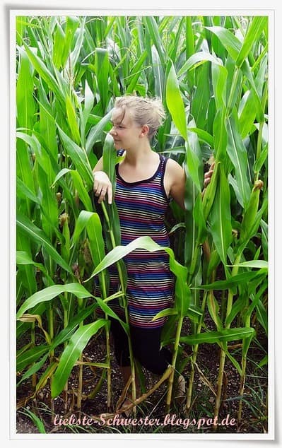 Sommer-Sonne-Streifenkleid