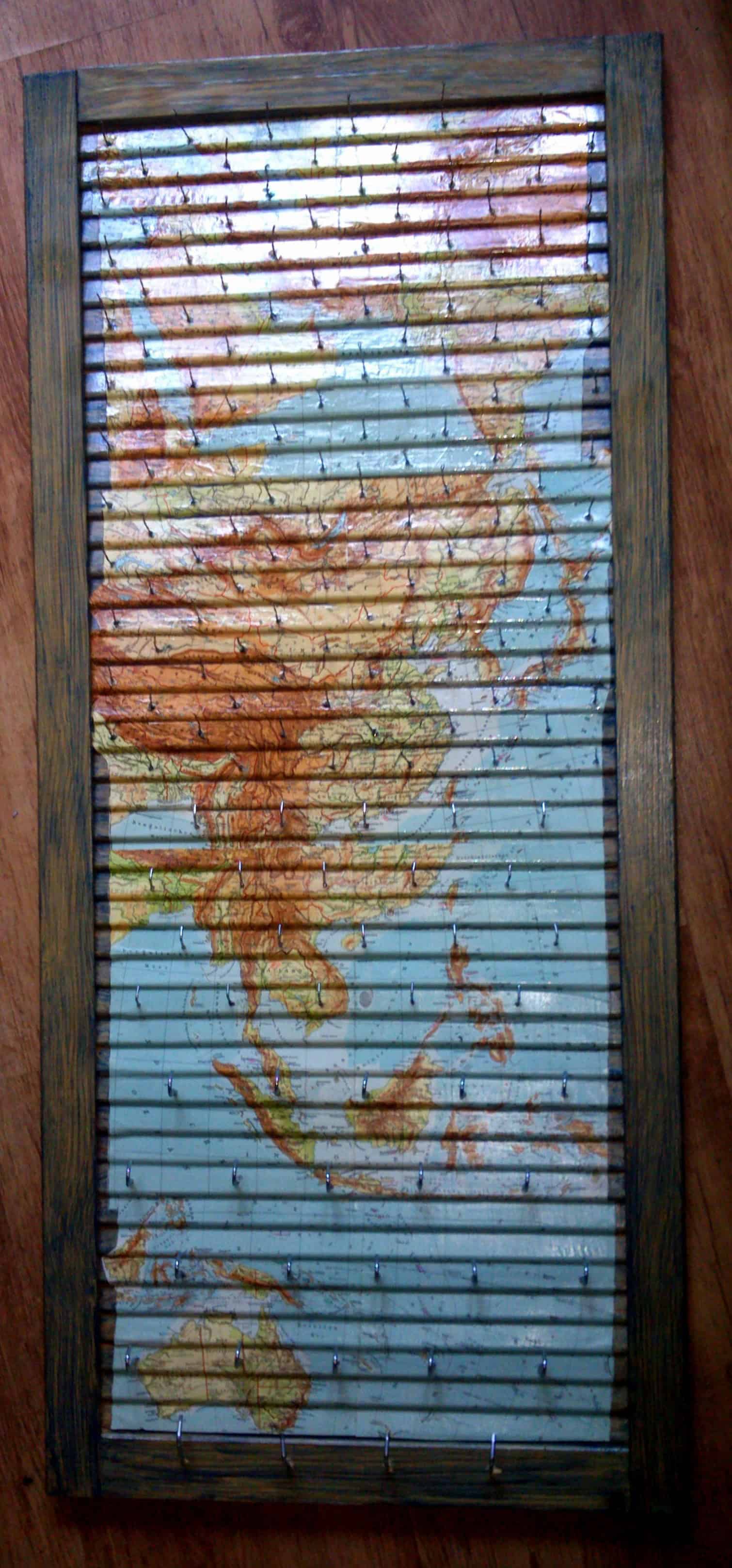 Werkzeughalter, Garnrollen und Scheren griffbreit