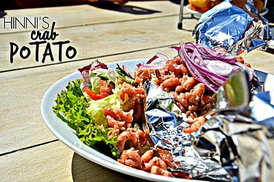 Hinni’s Fischimbiss, Krabben(kartoffel) und Meer…mal auf Englisch