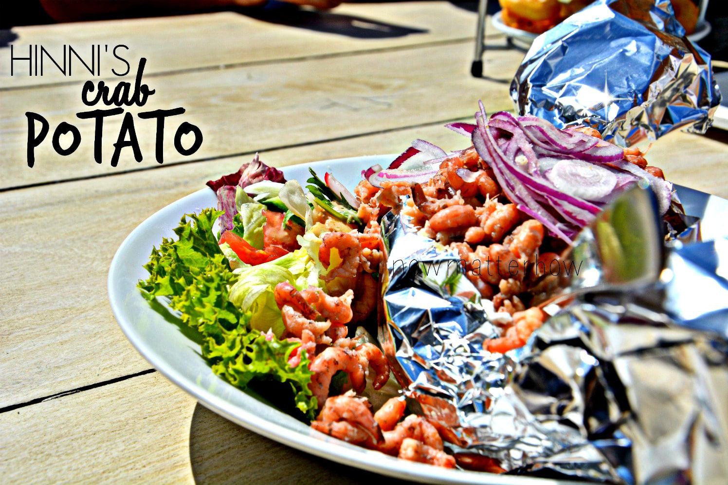 Hinni’s Fischimbiss, Krabben(kartoffel) und Meer…mal auf Englisch