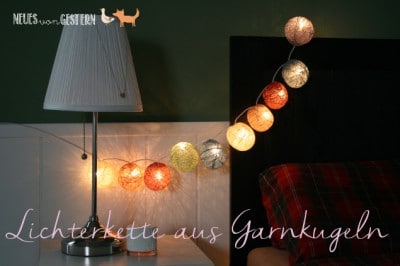 DIY Garnkugel Lichterkette