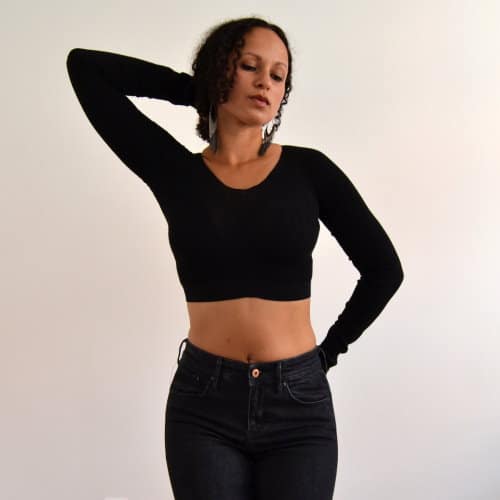 DIY 90s Crop Top – Oberteil aus Strumpfhose selber machen in 2 Minuten