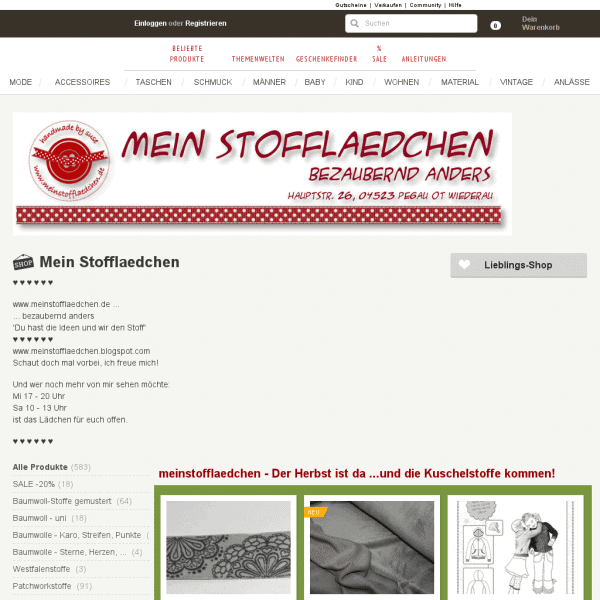 MeinStofflaedchen - bezaubernd anders MeinStofflaedchen - bezaubernd anders
